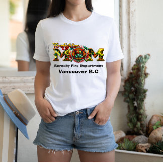 T-shirt Maman pompier soutient les héros