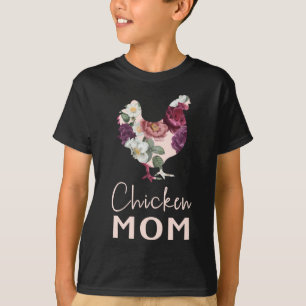 T-shirt Maman poule femme fermière poule mignonne poulet