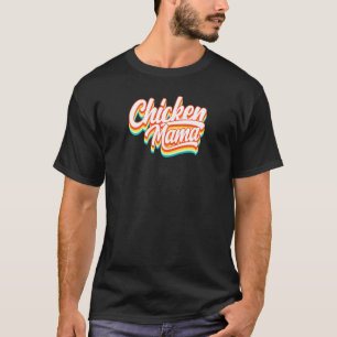 T-shirt Maman Poulet de Style Rétro Vintage pour Femmes Fi