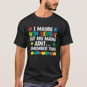T-shirt Maman Rétro Amour Maternel Autiste Non Verbal Auti