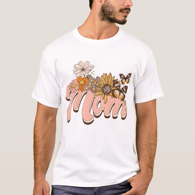 T-shirt Maman Retro Floral (Devant)