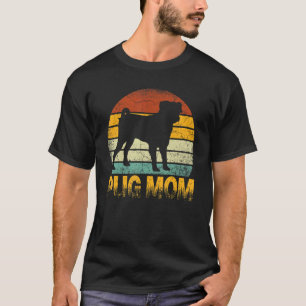 T-shirt Maman Rétro Pug Doxie Propriétaire de Chien Mère A