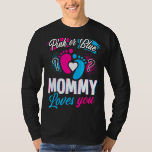 T-shirt Maman Rose Ou Bleue Vous Aime Empreintes Génétique