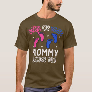 T-shirt Maman Rose Ou Bleue Vous Aime Empreintes Génétique