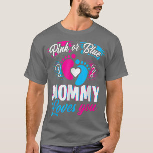 T-shirt Maman Rose Ou Bleue Vous Aime Empreintes Génétique