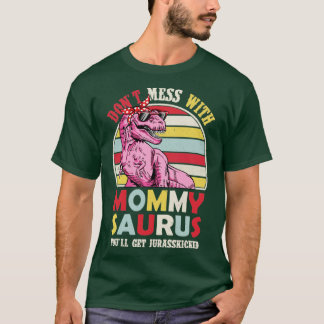 T-shirt Maman Saurus Mama Saurus Chemise Chemise Dinosaure