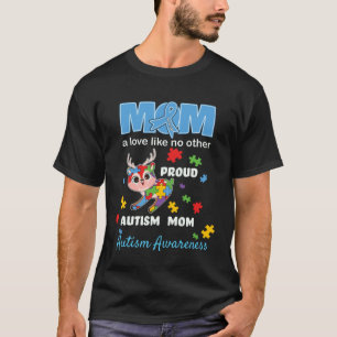T-shirt Maman sensibilisation à l'autisme Amour maternel F