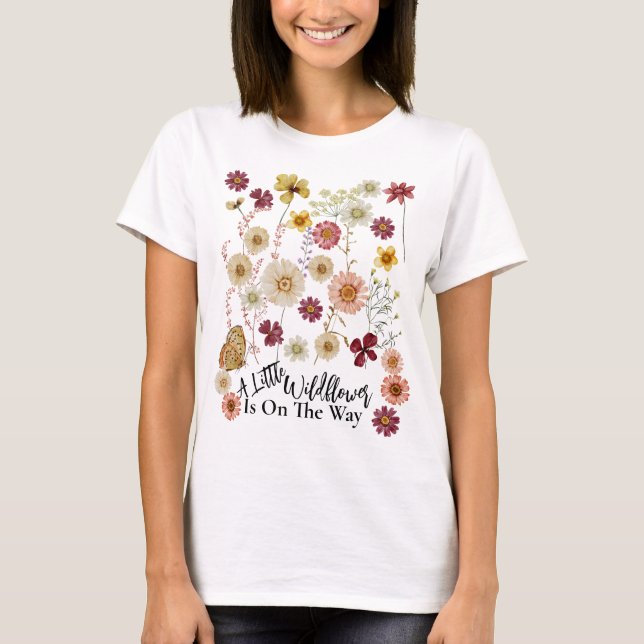 T-shirt Maman sera un Fleur sauvage boho rustique (Devant)