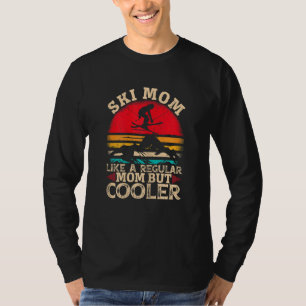 T-shirt Maman skieuse féminine comme une maman normale mai