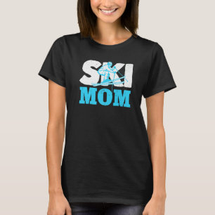 T-shirt Maman skieuse rétro vintage sports d'hiver