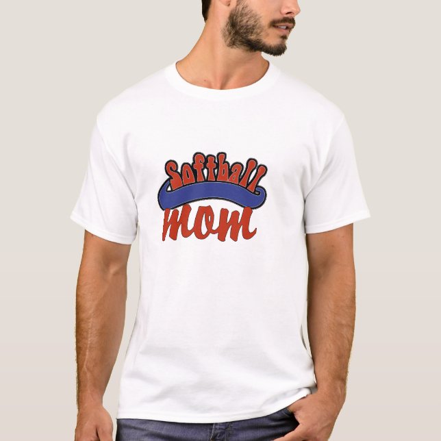 T-shirt maman softball (Devant)