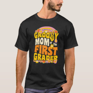 T-shirt Maman super de la première catégorie Retro Wavy le