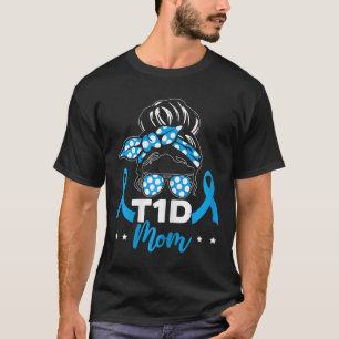 T-shirt Maman T1d Guerrière du diabète Sensibilisation au