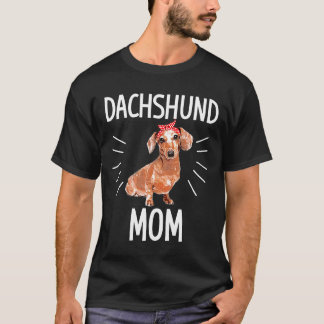 T-shirt Maman teckel Mignonne Dotson Doxie Chien saucisse