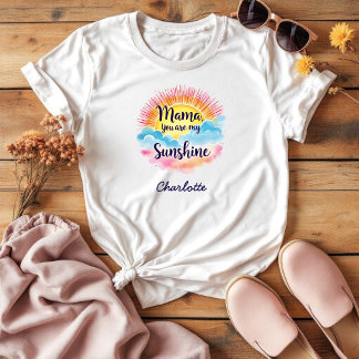 T-shirt Maman, tu es mon soleil | Maman mignonne et sentim