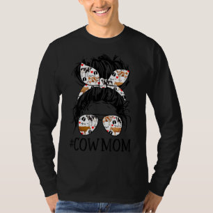 T-shirt Maman vache Messy Bun
