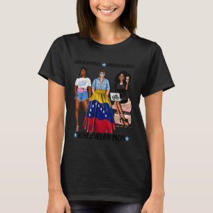 T-shirt Maman vénézuélienne afro forte Drapeau du Vénézuel