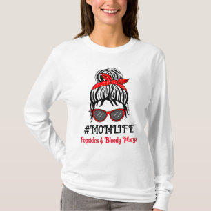 T-shirt Maman Vie   Popsicles et Bloody Marys