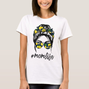 T-shirt Maman Vie pour femmes citron jaune Lunettes de sol