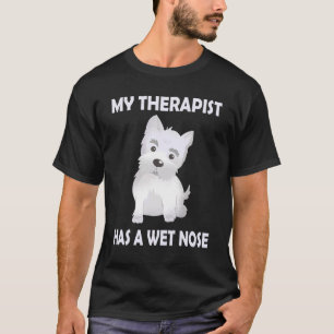 T-shirt Maman Westie Mon thérapeute a un nez mouillé