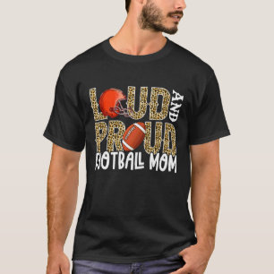 T-shirt Mamans Fière Fort Imprimé Léopard Football Tacheté