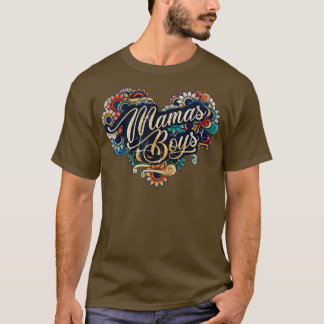 T-shirt Mamas Boys VIGNETTE COULEUR VINTAGE