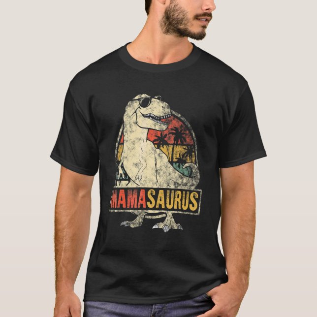 T-shirt Mamasaurus Dinosaur Rex Mama Fête des mères de mam (Devant)