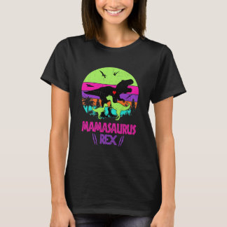 T-shirt Mamasaurus rex Dinosaur 2 Enfants Retro Vintage
