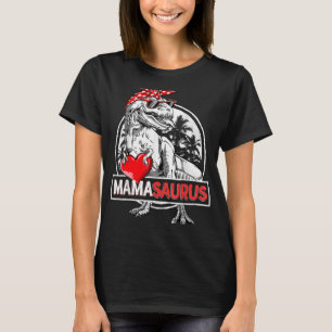 T-shirt Mamasaurus rex Dinosaur Heart Mama Saurus Valentin