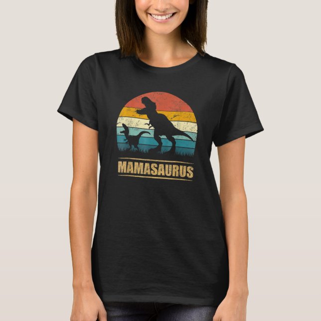 T-shirt Mamasaurus Rex Dinosaur Mama Saurus Famille Matchi (Devant)