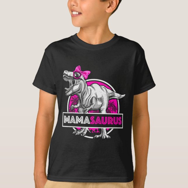 T-shirt Mamasaurus T-rex Matching Funny Mother Saurus Dino (Devant)