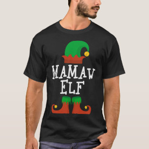 T-shirt Mamaw Elf Christmas Matching Famille Drôle Pyjama