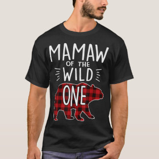 T-shirt Mamaw of the Wild One Buffalo Plaid Lumberjack 1er