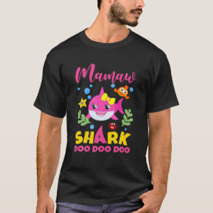 T-shirt Mamaw Shark Cadeau mignonne bébé requin famille