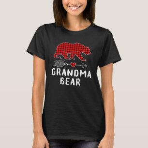 T-shirt Mamie Bear Buffalo Rouge Plaid Correspondant Pyjam
