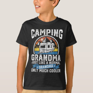 T-shirt Mamie Camping Drôle Campeur Véhicule Récréatif Rét
