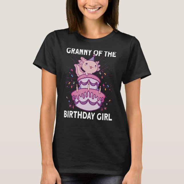 T-shirt Mamie De L'Anniversaire Axolotl Anniversaire Anniv (Devant)