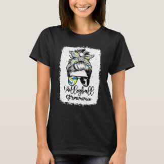 T-shirt Mamie de volley-ball vintage léopard chignon décoi