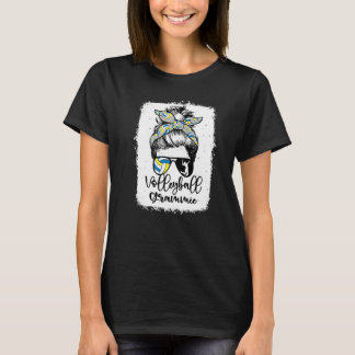 T-shirt Mamie de volley-ball Vintage Léopard Chignon Dégar