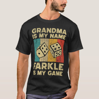 T-shirt Mamie est mon nom Farkle est mon jeu Farkle dés G