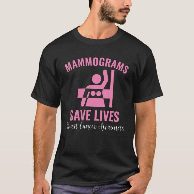 T-shirt Mammogrammes Sauver des vies Sensibilisation au ca (Devant)