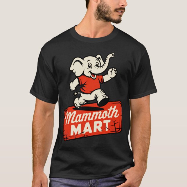 T-shirt Mammoth Mart Old School Rétro années 1970 (Devant)