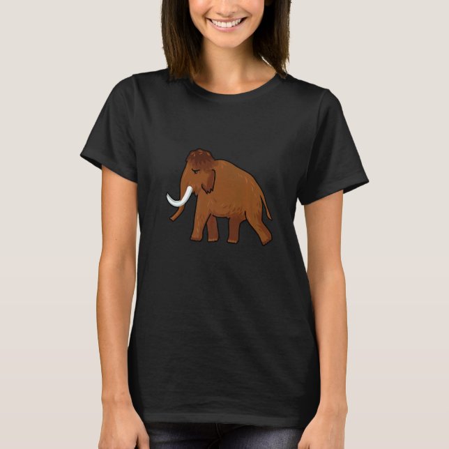 T-shirt Mammoth Wooly Elephant Big Ice Museum Mammuthus M (Devant)