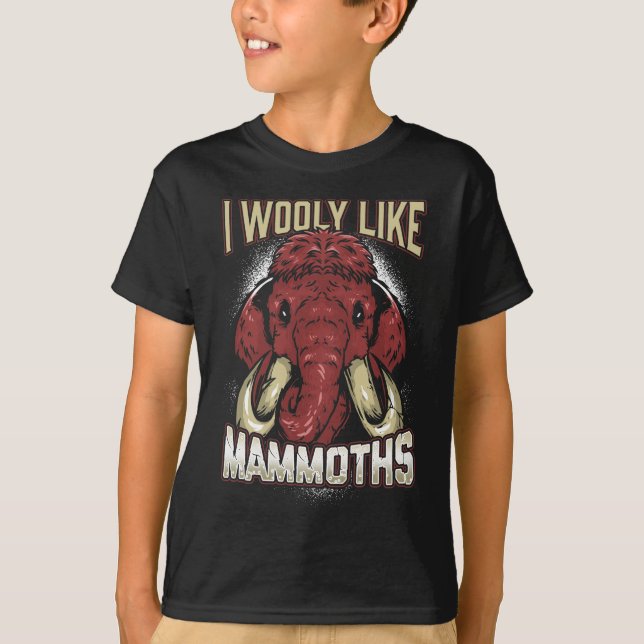 T-shirt Mammoths laineux Fan préhistorique Eléphant Lover (Devant)