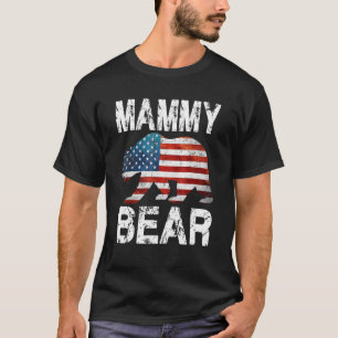 T-shirt Mammy Bear Patriotique Drapeau Correspondant Famil