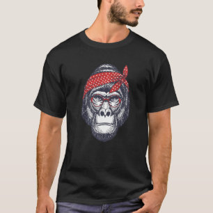 T-shirt Mammy Gorilla Avec Bracelet Polka Vintage Et