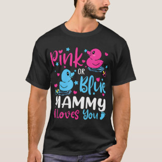 T-shirt Mammy Rose Ou Bleue Vous Aime Bébé Genre Reveal Du
