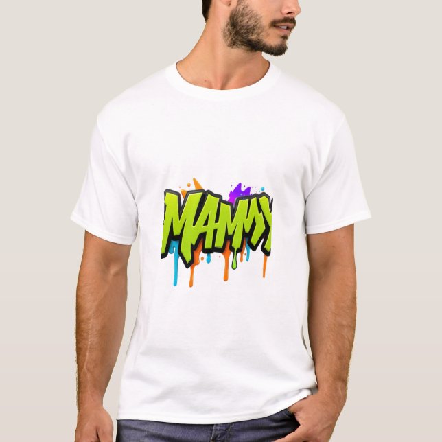 T-shirt "MAMY text design for t-shirt, bold bubble letters (Devant)