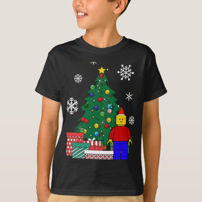 T-shirt Man Around The Christmas Tree T Shirt  (Devant)