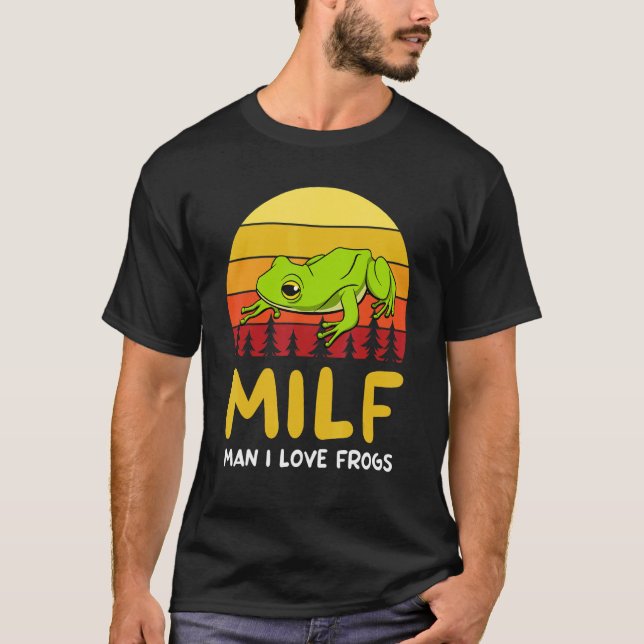 T-shirt Man I Love Frogs Toad Tree Frog (Devant)